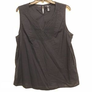 Gap women’s sleeveless top, navy, Medium